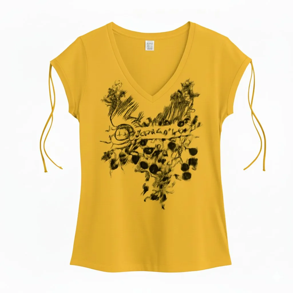 Bulk Ruched Shoulder Graphic T-Shirt Manufacturer | Custom Apparel for USA & Europe