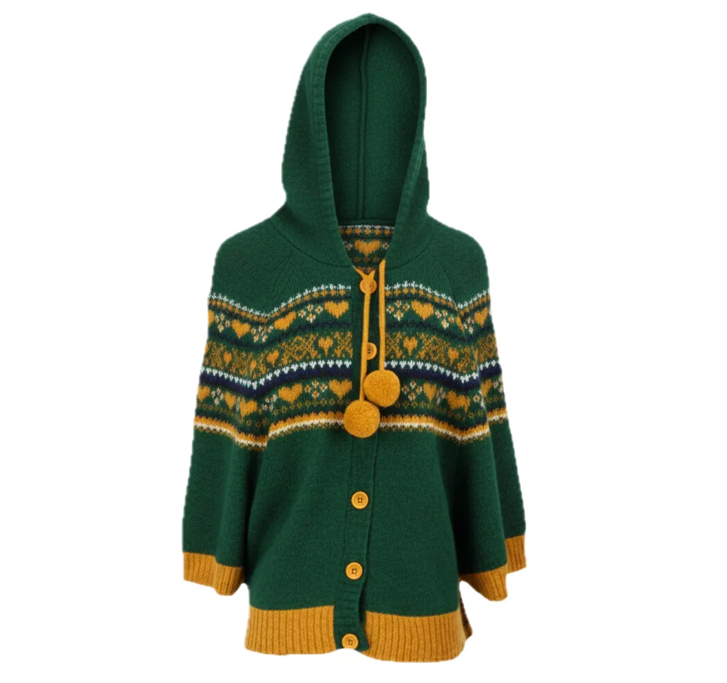 SiATEX CA - Bulk Women’s Poncho Sweater - Wholesale Manufacturer for USA & Europe Buyers Premium Hooded Knit Cardigan Supplier Bangladesh | UK