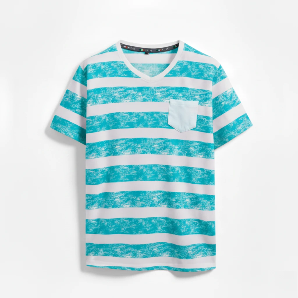 Classic Stripe V-neck with Chest Pocket | Manufacturer for USA & European Brands