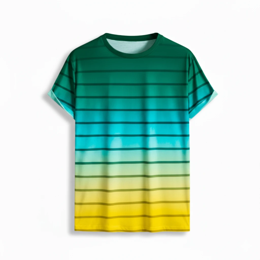 Dark to Light Striped T-shirt | Manufacturer for USA & European Brands
