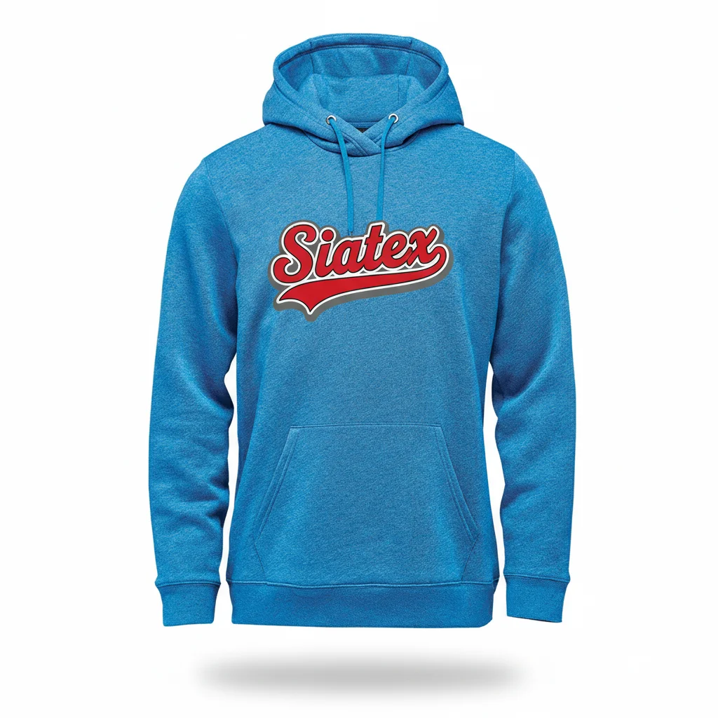 SiATEX CA - Heavyweight Fleece Printed Retro Logo Hooded Top | Manufacturer for European and USA Brands Leading Printed Hooded Sweatshirt Poland | Bangladesh Factory