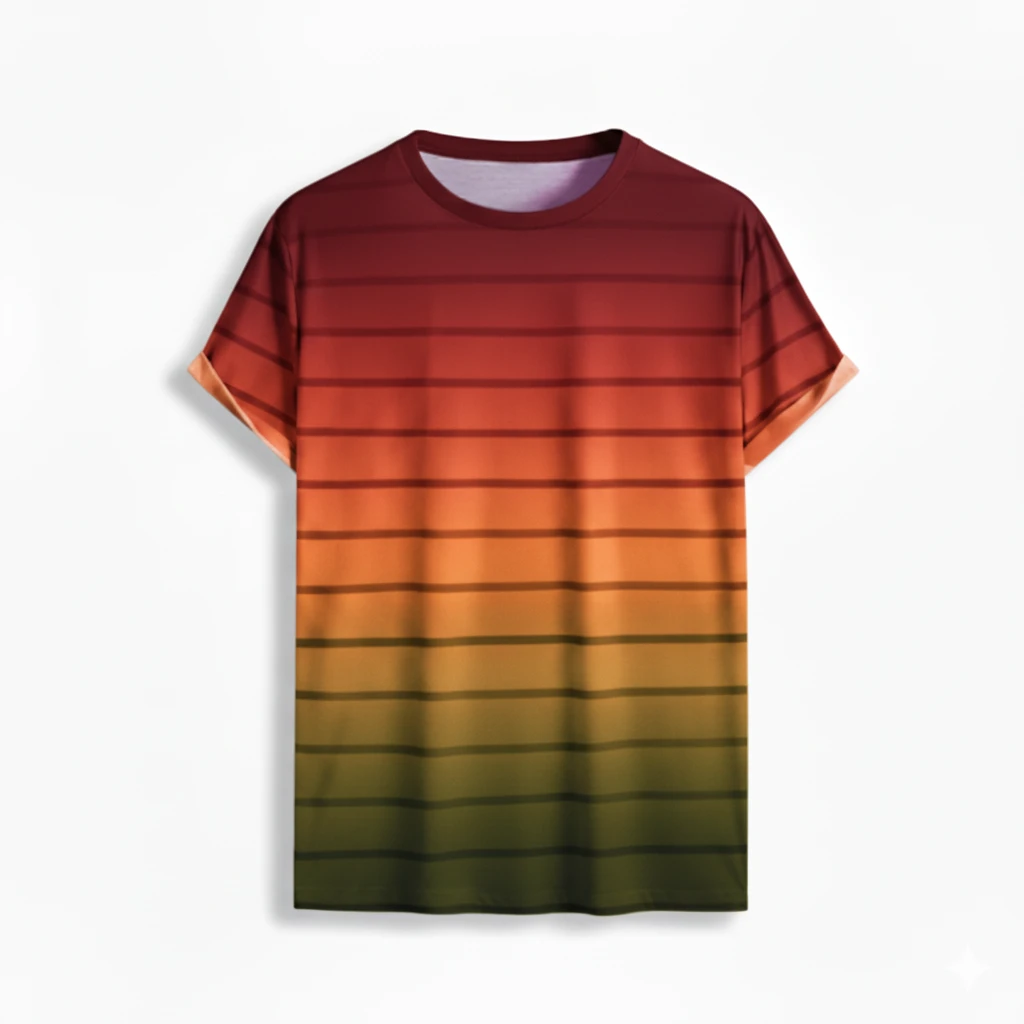 SiATEX CA - Ombre Stripe Crew Neck T-shirt | Manufacturer for USA & European Brands Ombre Stripe Crew Neck T-shirt | Manufacturer for USA & European Brands