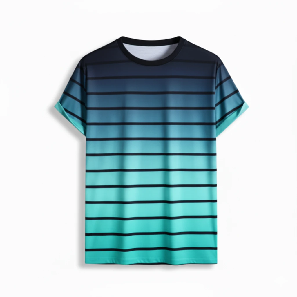 SiATEX CA - Simple Horizontal Stripe T-shirt | Manufacturer for USA & European Brands Prime Gradient Stripe T-Shirt Supplier Bangladesh | UAE