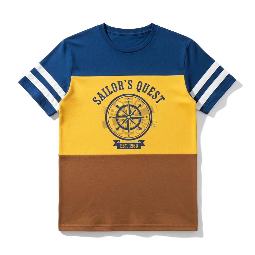 Striped Number T-shirt | Manufacturer for USA and Eropean Brands